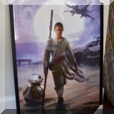 A24. Framed Star Wars poster 35”h x 24”w - $20 